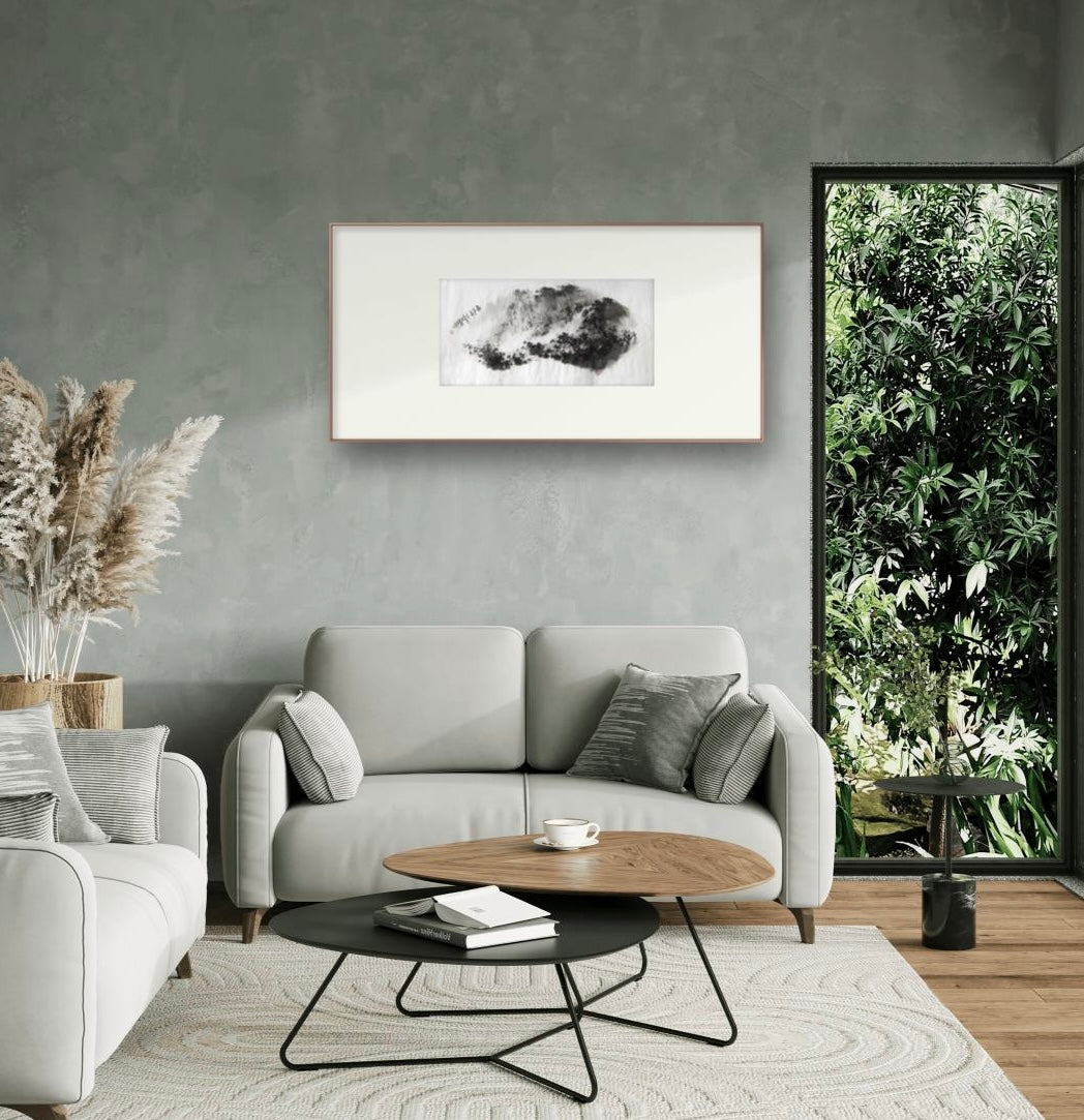 Fan painting of viewing the spring